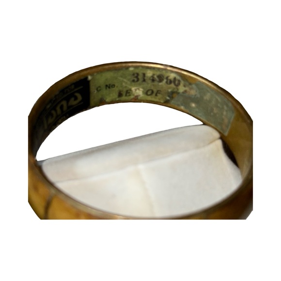 Vintage handmade for  Aziono Wide Bangle Bracelet Brass & Horn serial no - Picture 11 of 16